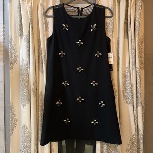 Nicole Miller Bee embellished black dress